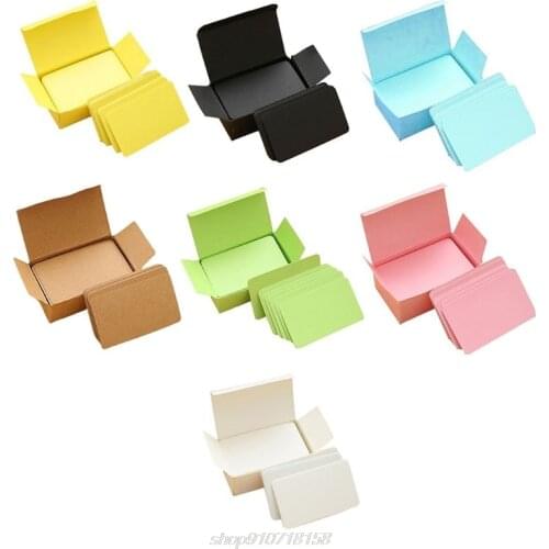 100 Pieces Yellow Cards White Blank Card Christmas Valentines Day DIY Paper Box N05 20 Dropshipping