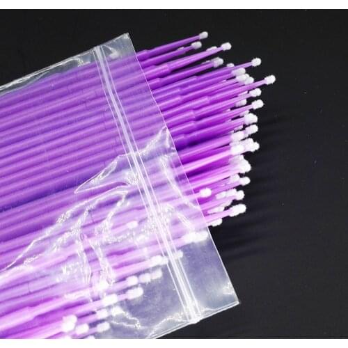100 Pcs Disposable Makeup Brushes Swab Micro Brushes Eyelash Extension Tool Lash/Glue Removing Tool