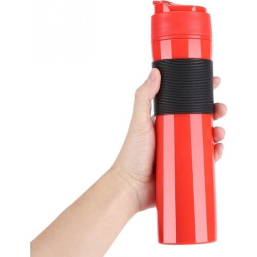 350ml Portable French Press Coffe Bottle Plastic Outdoor Vacuum Coffee Plunger Filter Coffee Cup Travel Coffee Mug Coffee tea