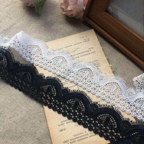 7 yards/pack high quality wave retro water soluble polyester lace fabric DIY embroidery clothing collar dress skirt material