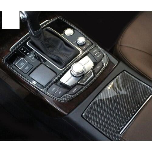 Lsrtw2017 Carbon Fiber Car Center Control Panel Trims for Audi A6 A7 2012 2013 2014 2015 2016 2017 2018 Interior Accessories