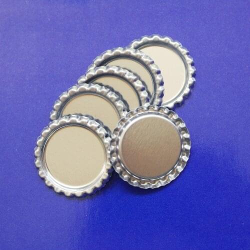 Free Shipping 1000 pcs/Lot 1 Inch Flattened Chrome Bottle Caps Flat Bottle Cap For Bows Flat BottleCaps For 1 Inch Domes