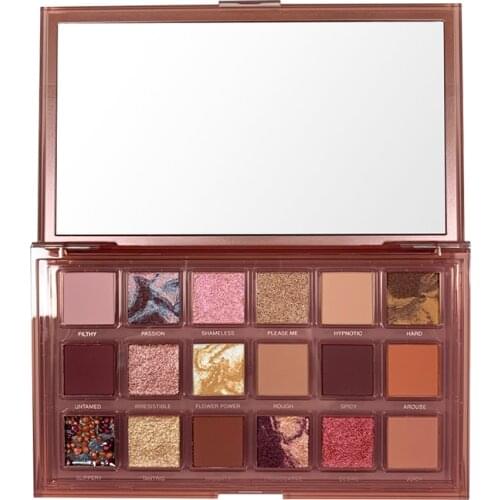 DIKALU 18 Color Glitter Eye Shadow Earth Color Matte Pearlescent Shin Eyeshadow Palette Waterproof Long-lasting Eye Makeup TSLM2