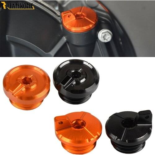 For 990R Super (All Years) 990 Supermoto Motorcycle CNC Engine Oil Filter Cover Cap Oil Rear Brake Fluid Pump Reservoir