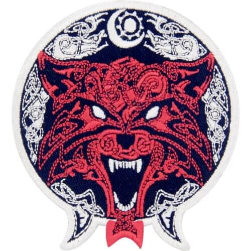 Embird Embroidered Patches For Jackets Tribal Wolf Coyote Ceo-Friendly Handmade 3D Sew on Applique Badges