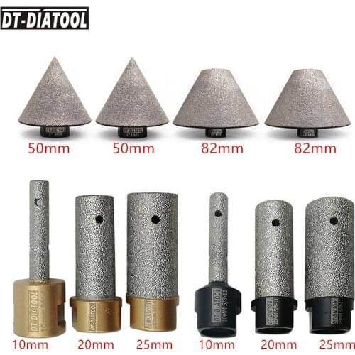 DT-DIATOOL 1pc Diamond Finger Chamfer Milling Bits for Tile Porcelain Ceramic Bevelling Holes Trimming M14 or 5/8-11 Thread