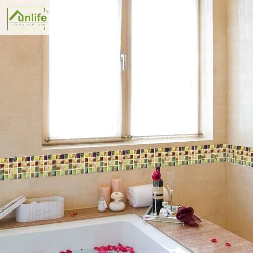 Funlife® Tile stickers Living Room Oil Proof Diamond Marble Mosaic Colorful Modern Mosaic Colorful Mosaic Colorful Marble