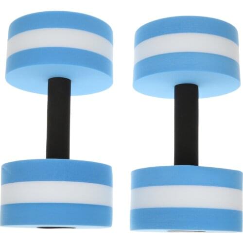 Lightweight EVA Foam Dumbbells Water Aerobic Exercise Hand Bars Pool Resistance Exercise Tool, Set of 2