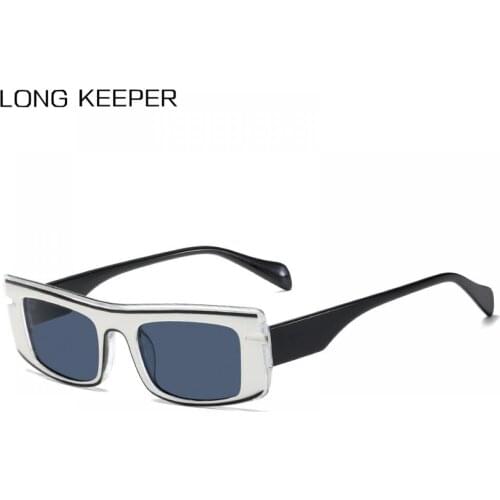 LongKeeper Fashion Rectangle Sunglasses Women Vintage Small Square Sun Glasses Female Luxury Brand Leopard Frame Eyewear UV400