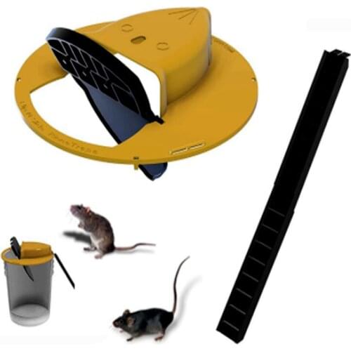 Mouse Trap Flip N Slide Bucket Lid Humane Or Lethal Trap Door Style Multi Catch Reusable Plastic Smart Mouse Killer Rats Traps