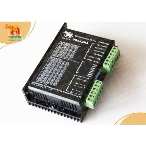US EU FREE! Wantai Stepper Motor Driver DQ542MA 4.2A 50V 128micro CNC Router Engraving Grind Foam For Nema 23 motor
