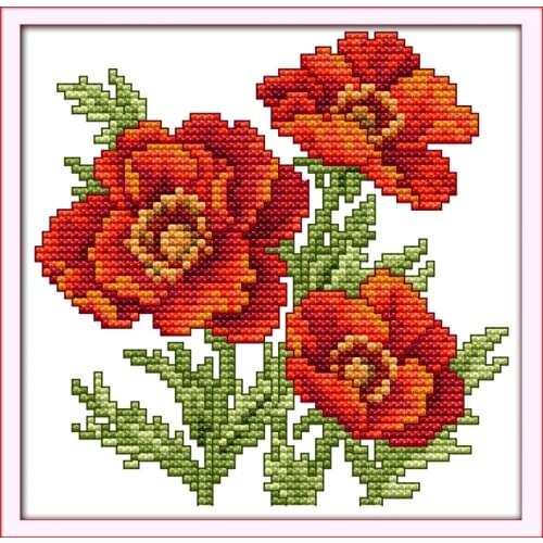 The flower of happiness (5) cross stitch kit 14ct 11ct count print x stitching embroidery DIY handmade needlework plus