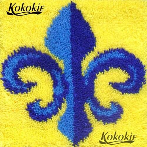 Latch hook rug canvas cross stitch kits Cushion embroidery yarn handicraft Crocheting Rug yarn handmade carpet for decoration