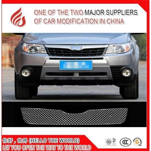 Hot sale 1 Piece 304 Stainless steel car front grille racing grills grill cover trim for Forester 2010 2011 2012