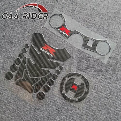 For Suzuki GSXR 600 750 K6 K8 2006 2007 2008 2009 2010 3D Carbon Fiber Motorcycle Fuel Tank Pad Fuel Tank Cap Sticker 100% New