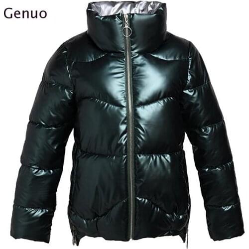 2021 New Ladies Winter Coat Parka Coat Womens Bread Coat Bright Bread Coat Thick Down Down Cotton Coat Jacket Winter Coat