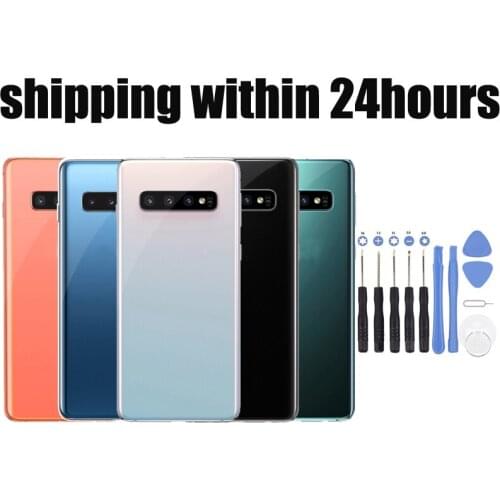 Original Back Battery Door for Samsung Galaxy S10 lite S10e S10 Plus Back Glass Cover with Camera Lens
