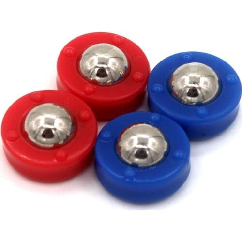 4 Pcs 23mm Roller Balls For Mini Football Table Shuffleboard Tabletop Upgrade Replacement Pucks Red Blue