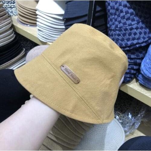 Spring And Summer Sun Hat New Pure Color Cotton Fishermans Hat High Quality Standard Simple Fashion basin Caps