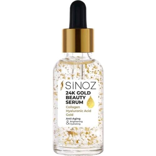 Sinoz 24K gold beauty Serum 30 Ml collagen hyaluronic acid Anti-Aging brightening moisturizing
