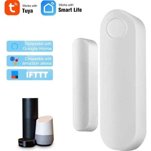 Tuya WiFi Smart Door Sensor APP Control Door Window Opening Security Alarm Sensor Magnetic Switch Wifi Detector For Google Home