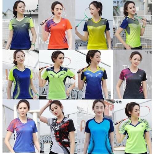 Sportswear Quick Dry breathable badminton wear shirt ,Women/Men table tennis shirt team game sports volleyball tennis T Shirts
