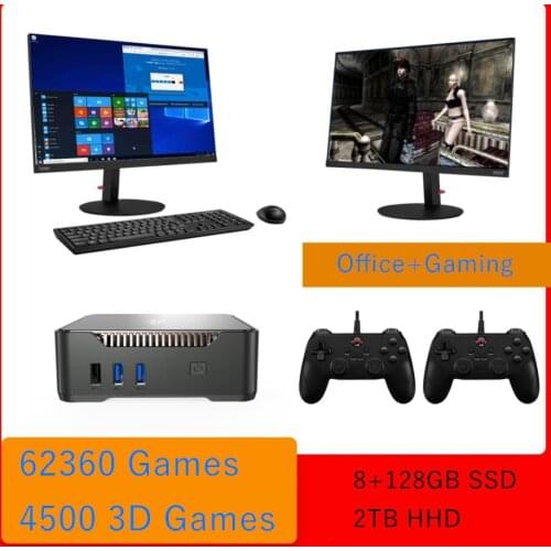 Super Console Mini PC Retro Game Console For PS2/WII/PSP/N64/SEGA With 62360+ Games Player Wifi 4K Office Computer Gaming Box