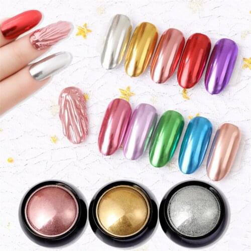 High Quality 2ml Nail Powder Bright Metallic Effect Nail Mirror Powder Manicure