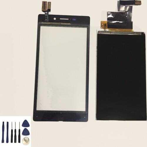 For SONY XPERIA M2 AQUA D2403 D2406 4G / LTE Black / White Touch Screen Sensor + LCD Display Monitor Panel Module + Free Tools