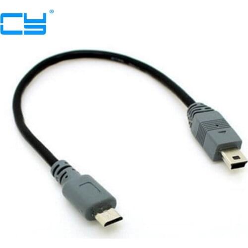 1pcs 20 cm micro usb para mini usb otg host cabo para dac amplificador digital portatil