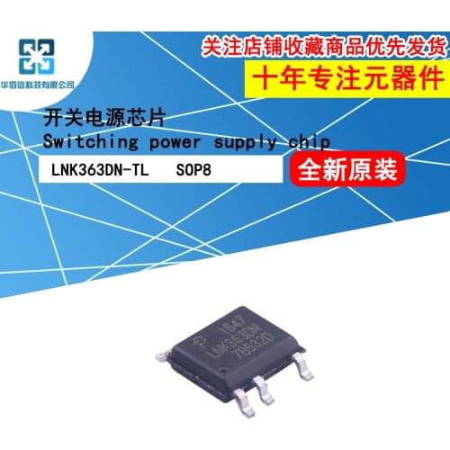 10pcs/Lot LNK363DN-TL Switching Power Supply Chip AC/DC Conversion SMD8 New and Original