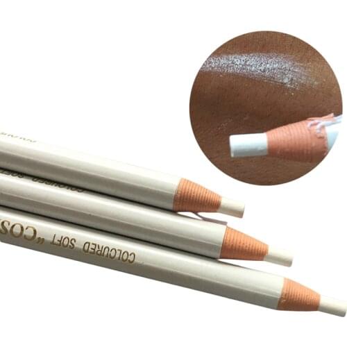 12pcs/lot White Eyebrow Penci Peel Longlasting Eyebrow Pencil Easy to Wear Cosmetic Tint Dye Makeup Tools Microblading Supplies
