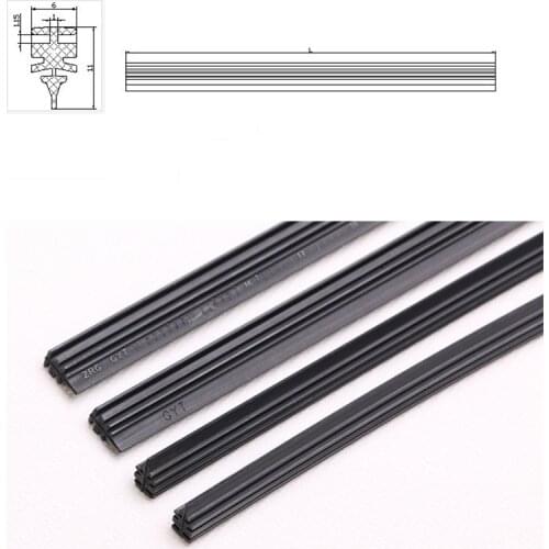 2pcs 6mm Car Vehicle Insert Rubber Strips Wiper Blade (Refill) Soft 26" Car Accessories