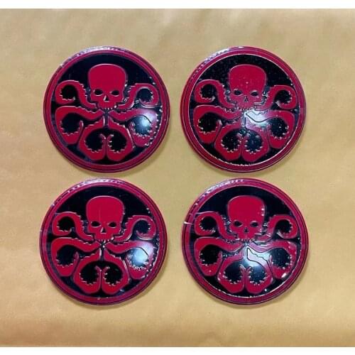 3D 56mm Hydra Auto Wheel Center Hub Caps Cover Badges Emblems Decal Sticker Car Accessories x4