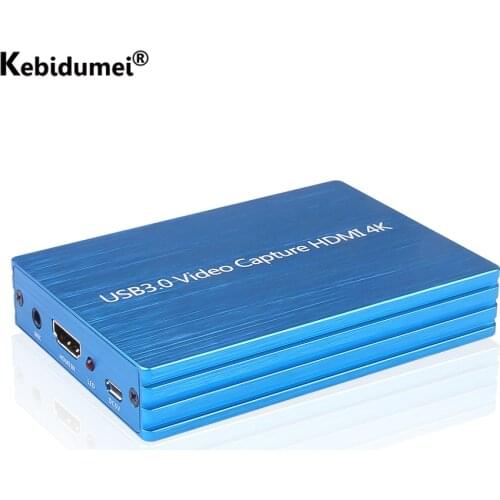 4K 1080P 60fps Full HD HDMI-compatible to USB 3.0 Video Capture Card Video Recorder Box Grabber for OBS Gaming Live Streaming