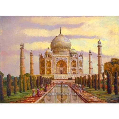 5D DIY Diamond Painting Taj Mahal, India Diamond Mosaic Cross stitch Squareround Rhinestone Home Decor Diamond Picture FF106