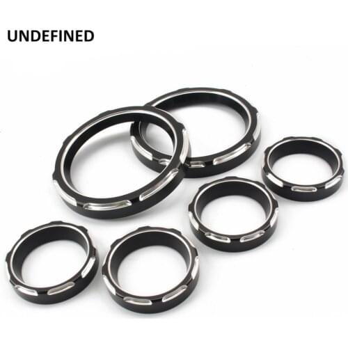 6pcs Motorcycle Instrument Cover Board Speedometer Gauge Burst Bezel Kit For Harley Touring Road Street Glide FLHT Tri 1996-2013