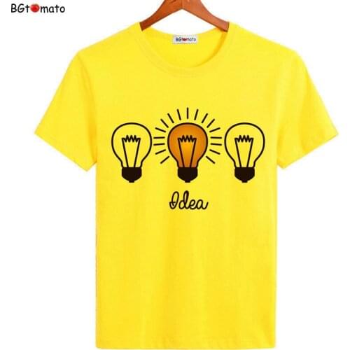 BGtomato New Color Painted Bulb Design Mens T-shirt Cool summer short sleeve tshirt Fashion Top tees hot sale clothes