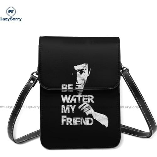 Bruce Lee Shoulder Bag Streetwear Woman Mobile Phone Bag Gift Stylish Leather Bags