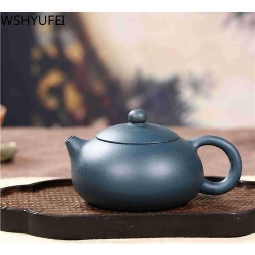 WSHYUFEI Yixing Zisha Xi Shi teapot genuine all handmade Raw ore green mud teapot Purple sand tea set 188 ball hole filter 240ml