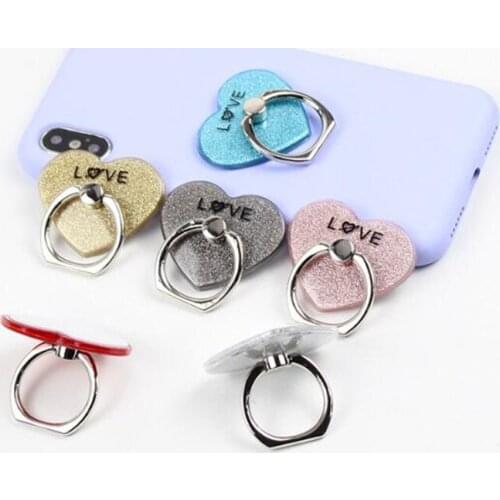360 Degree Heart Love Finger Ring Smartphone Stand Holder Mobile Phone Holder Stand For iPhone Xiaomi Huawei All Smart Phone