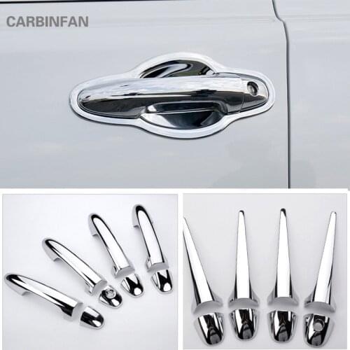 ABS Chrome Door Handle Cover + Inner Door Handle Bowl Cup Trim Cap For Toyota RAV4 2014 2015 2016 2017 2018 Car Stylings C859
