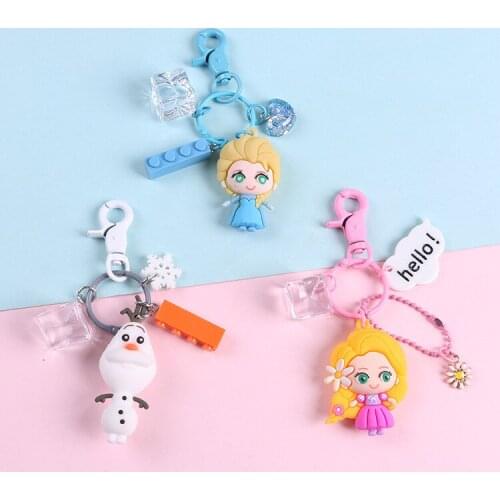 Disney Frozen Elsa doll cartoon pendant Anna keychain toy bag princess bag pendant