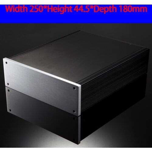 KYYSLB 250*44.5*180mm 1U aluminum alloy power amplifier chassis shell instrument power amplifier shell aluminum shell
