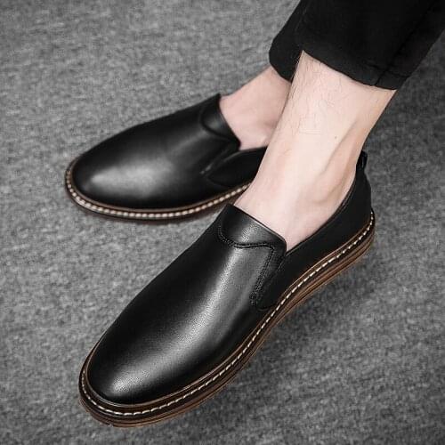 Genuine Men Shoes Men Loafers Leather Casual Shoes