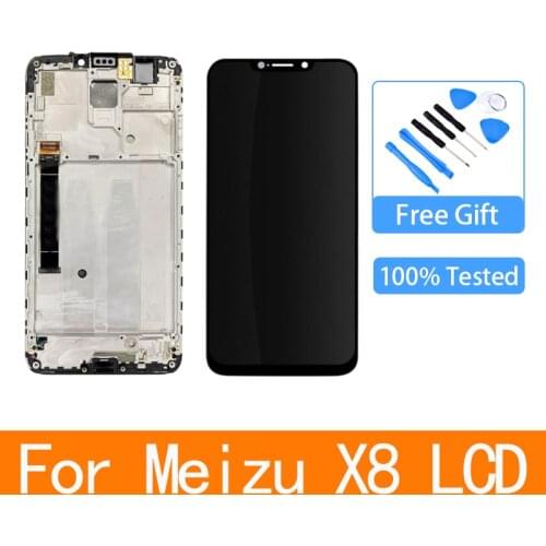 Original 6.2"For Meizu X8 M852H LCD Screen Display Frame+Touch Screen Panel Digitizer For 2220*1080 Meizu X8 X 8 Display