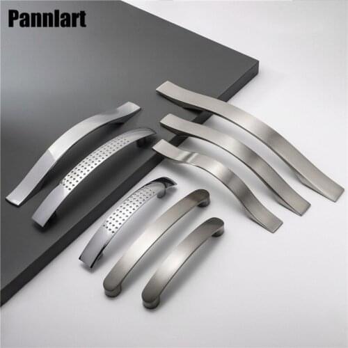 Pannlart 1 Pc Modern Simple Chrome Handles Aluminum Alloy Kitchen Cabinet Door Knobs Drawer Pulls Furniture Handle Hardware