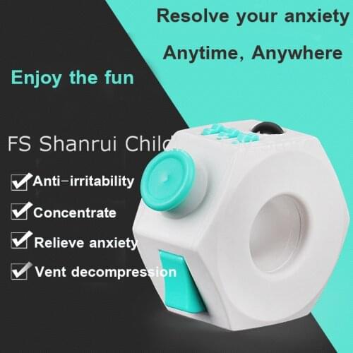 Hot famous ABS Fidget Rings anti-stress anxiety depression stress relief cube and toys for kids