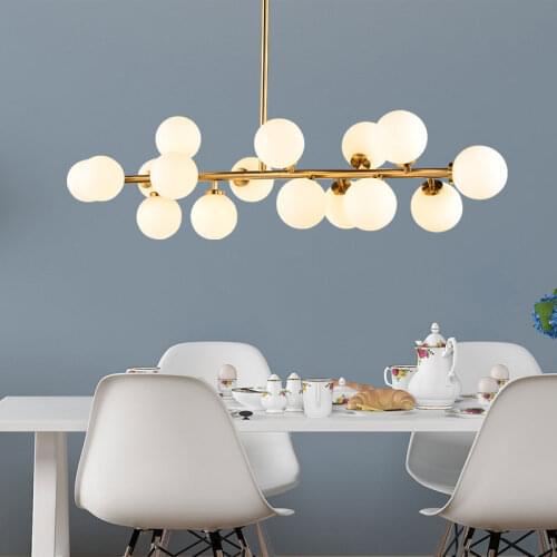 Nordic glass pendant light Black gold pendant light Design post modern lighting For Restaurant Cafe Bar kitchen molecule light