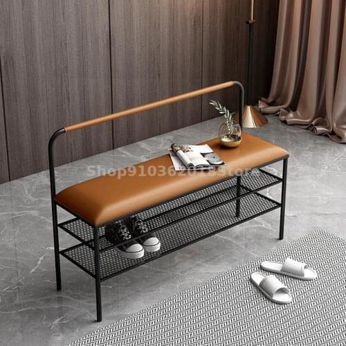 Italian Style Shoes Changing Stool Light Luxury At The Door Can Sit In The Shoe Cabinet Shoes Changing Stool Back Simple Door We